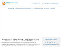 Tablet Screenshot of optima-translation.com